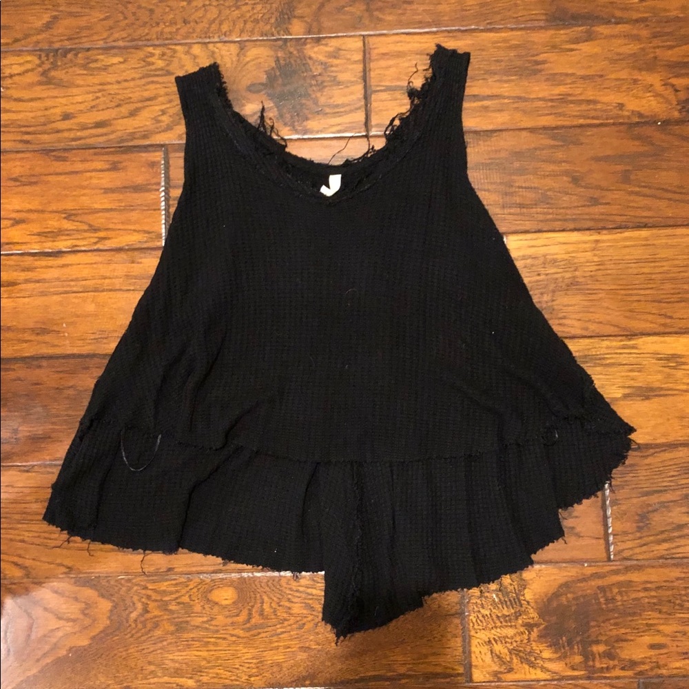 Free People frayed black tan size XS